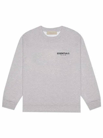 Essential Logo Patch Crew Neck Sweatshirt Dark Oatmeal Men's Sweatshirt 192BT212123F 462 - FEAR OF GOD - BALAAN 1