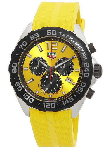 Tag Heuer Formula 1 Chronograph Quartz Yellow Dial Men's Watch CAZ101AM.FT8054 - TAG HEUER - BALAAN 1