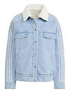 Neutral Court Denim Jacket Clear Blue - ADIDAS - BALAAN 1