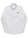 Bold Fox Head Long Sleeve Shirt White - MAISON KITSUNE - BALAAN 5