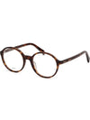 Glasses Frame CL50092I 052 Round Leopard Skin Overfit Horned - CELINE - BALAAN 7