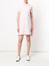 Classic Cotton Pique Center Back Stripe A-Line Short Sleeve Polo Shirt Short Dress Pink - THOM BROWNE - BALAAN 6