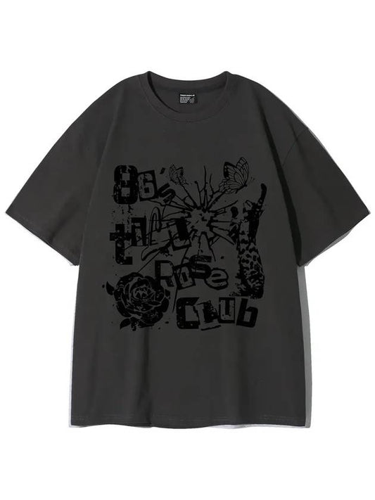 EL Rose Club Short Sleeve T-Shirt Charcoal - ELIMENO - BALAAN 1