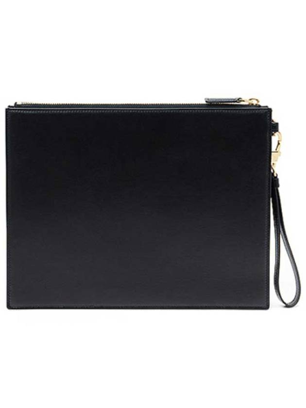 Logo Leather Clutch Bag Black - GUCCI - BALAAN 4