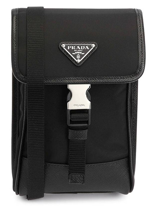 Re-Nylon Saffiano Leather Mini Bag Black - PRADA - BALAAN 2