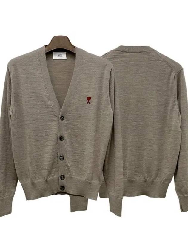 heart logo wool cardigan light 38516530 271767 1095337 - AMI - BALAAN 1