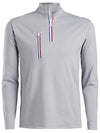 Men's Golf Daytona Half Zip Up Long Sleeve T-Shirt Light Grey - G/FORE - BALAAN 2