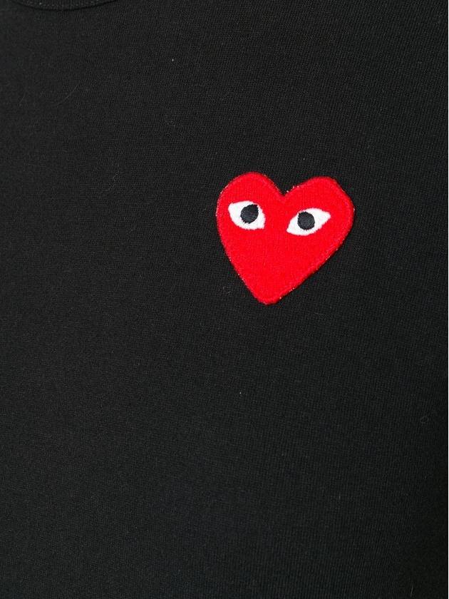 Red Heart Short Sleeve T-Shirt P1 T107 1 Black - COMME DES GARCONS - BALAAN 7