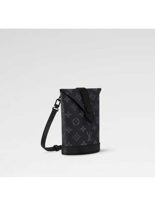 Envelope Monogram Eclipse Coated Canvas Pouch Bag Black - LOUIS VUITTON - BALAAN 2