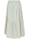 24SS gathered long skirt light beige - CALLAITE - BALAAN 7