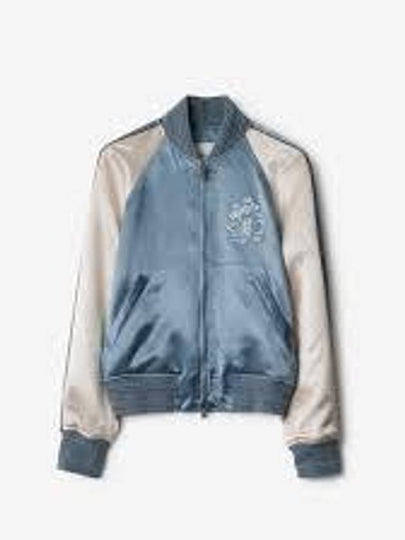 EKD Satin Bomber Jacket Blue - BURBERRY - BALAAN 2