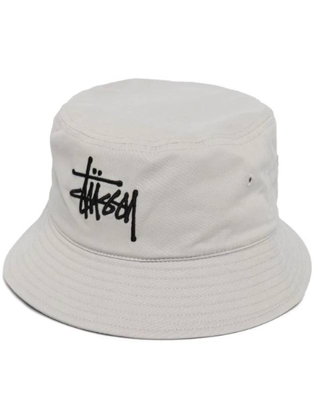 Brushed Big Basic Bucket Hat Grey - STUSSY - BALAAN 1