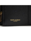 Matelasse Monogram Quilting Flap Half Wallet Black - SAINT LAURENT - BALAAN 9