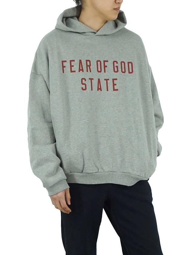 Logo Fleece Hoodie Dark Heather - FEAR OF GOD ESSENTIALS - BALAAN 5