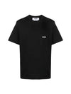 Pocket Logo Short Sleeve T-Shirt Black - MSGM - BALAAN 1