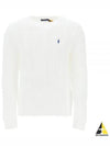 Embroidery Logo Cable Knit Top White - POLO RALPH LAUREN - BALAAN 2