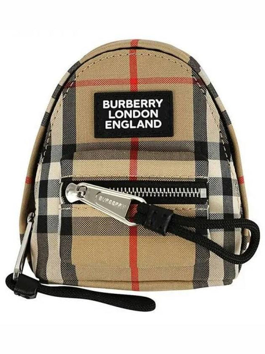 Vintage Check Backpack Charm Beige - BURBERRY - BALAAN 2