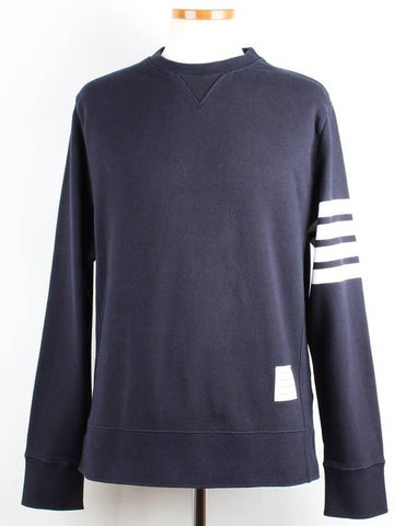 Diagonal armband sweatshirt navy 4 - THOM BROWNE - BALAAN 1