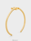 Triomphe Asymmetric Cuff Brass Bracelet Gold - CELINE - BALAAN 4