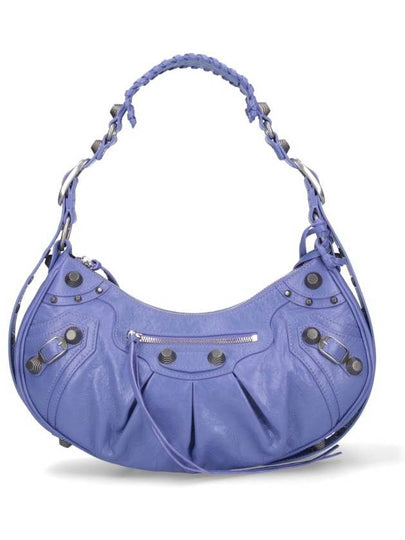 Le Cagole Small Leather Shoulder Bag Purple - BALENCIAGA - BALAAN 2