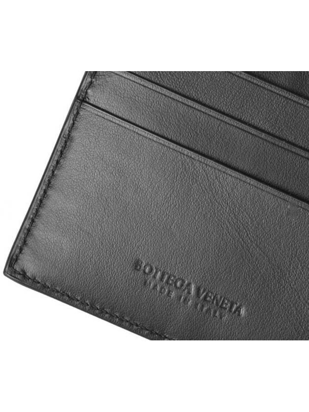 Men's Intrecciato Half Wallet Black - BOTTEGA VENETA - BALAAN 6