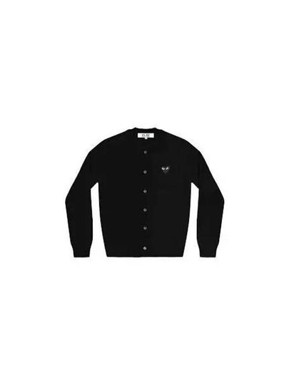 Heart Wappen Wool Cardigan Black - COMME DES GARCONS - BALAAN 2