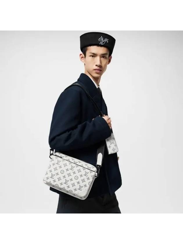 Trio Monogram Shadow Messenger Bag White - LOUIS VUITTON - BALAAN 2