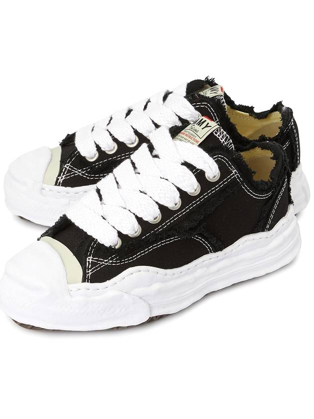 Hank OG Sole Canvas Low Top Sneakers Black - MAISON MIHARA YASUHIRO - BALAAN 2