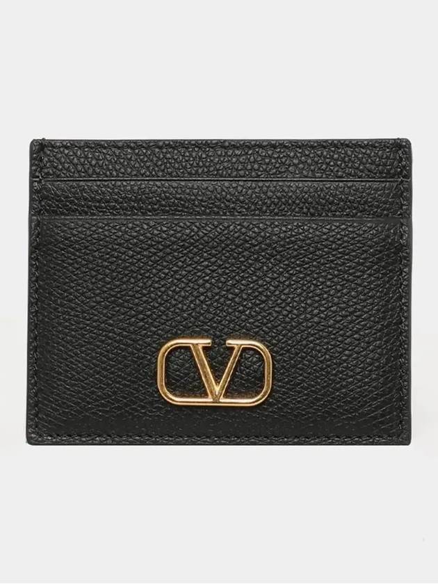 V logo leather women s card wallet 5W0P0V32 SNP 0NO - VALENTINO - BALAAN 3