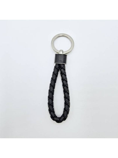 Intrecciato Lambskin Key Holder Black - BOTTEGA VENETA - BALAAN 2