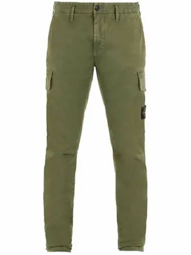 Men's Wappen Patch Cargo Straight Pants Green - STONE ISLAND - BALAAN 2