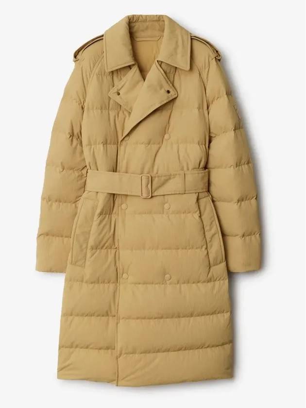 Double Breasted Mid Length Down Padded Beige - BURBERRY - BALAAN 2