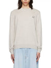 Bold Fox Head Wool Knit Top Light Grey - MAISON KITSUNE - BALAAN 2