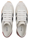 Stewy Leather Low Top Sneakers Dusty White - BALLY - BALAAN 7