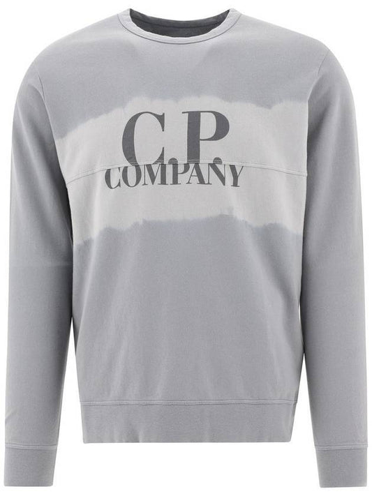 Tie Dye Logo Print Sweatshirt Griffin Gray - CP COMPANY - BALAAN 1