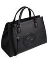 GG Soho Leather Medium Tote Bag Black - GUCCI - BALAAN 4