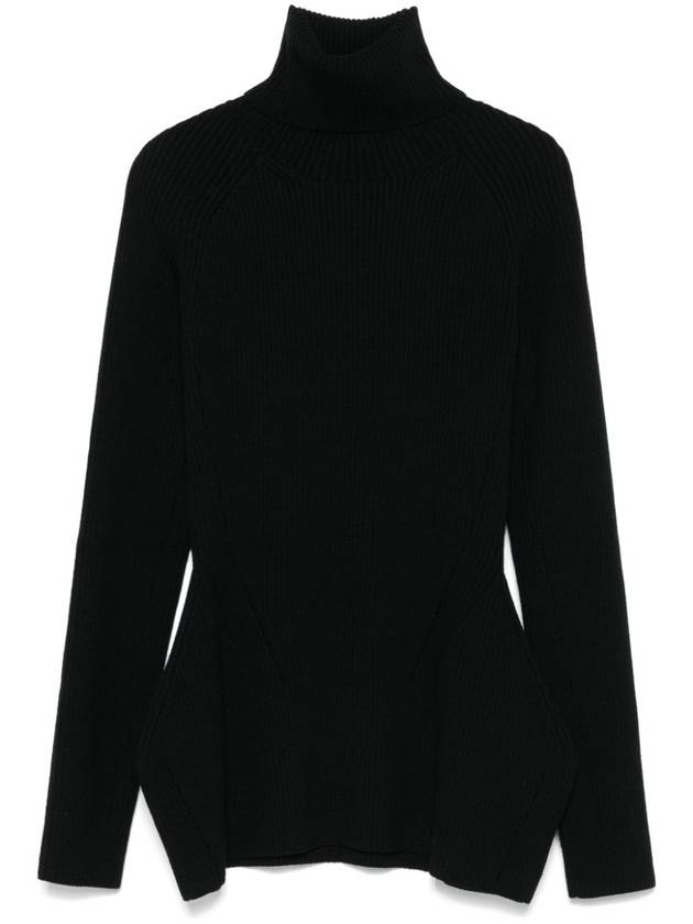 Ribbed knit turtleneck black - JUNYA WATANABE - BALAAN 1