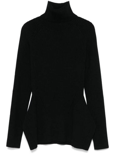 Ribbed knit turtleneck black - JUNYA WATANABE - BALAAN 1