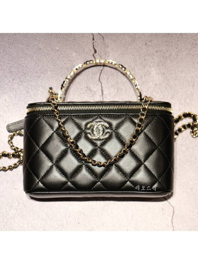 Camellia flower handle vanity top handle pouch mini bag AP3576 - CHANEL - BALAAN 2