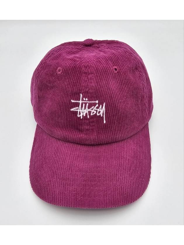 Graffiti Corduroy Low Pro Ball Cap Purple - STUSSY - BALAAN 3