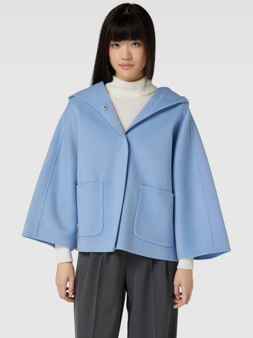 Max Mara CALIGA 068 Sky Blue IT36 IT38 Spring Virgin Wool Cape - WEEKEND MAX MARA - BALAAN 1