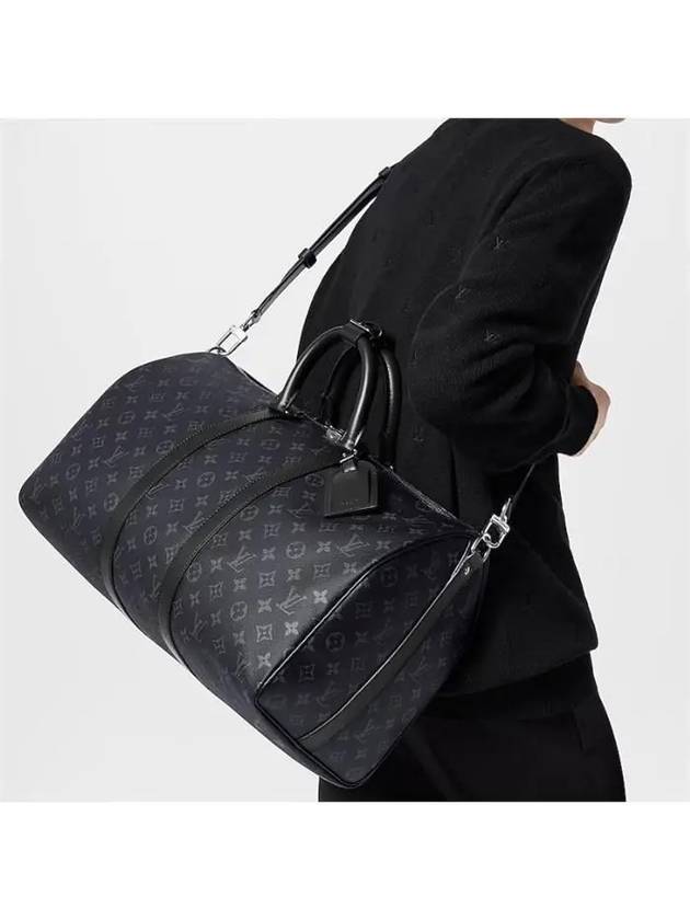 Keepall 45 Bandouliere Monogram Eclipse Duffel Bag Grey - LOUIS VUITTON - BALAAN 7