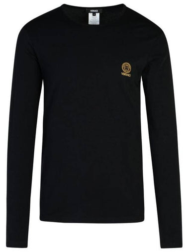 Logo Print Long Sleeve T-Shirt Black 2 Pack - VERSACE - BALAAN 1