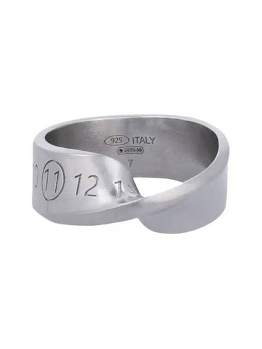 Number Motif Twist Ring Silver - MAISON MARGIELA - BALAAN 1