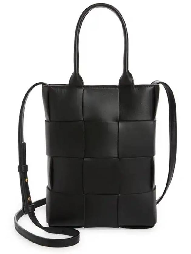 Cassette Intrecciato Mini Tote Bag Black - BOTTEGA VENETA - BALAAN 4