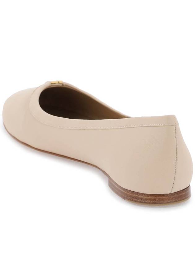 Marcie Leather Ballerina Flats Beige - CHLOE - BALAAN 4