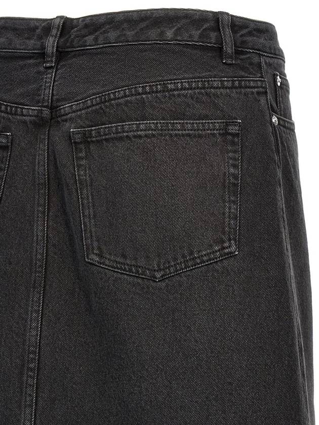 Women's Tennessee Midi Denim A-Line Skirt Black - A.P.C. - BALAAN 5