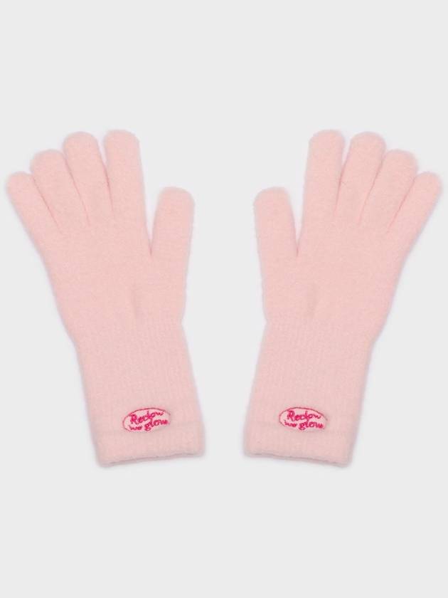 FLUFFY LOGO GLOVE PINK - RECLOW - BALAAN 6