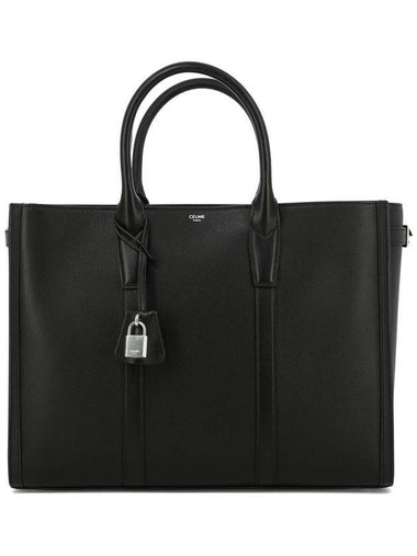 Medium Cabas Supple Calfskin Tote Bag Black - CELINE - BALAAN 1