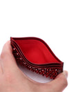 Chios Spike Card Wallet Red - CHRISTIAN LOUBOUTIN - BALAAN 7